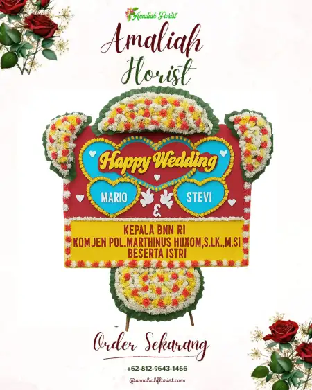 Papan Bunga Pernikahan Tlepok